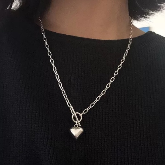 Sterling silver pendant heart ❤️ necklace - Picture 2 of 5